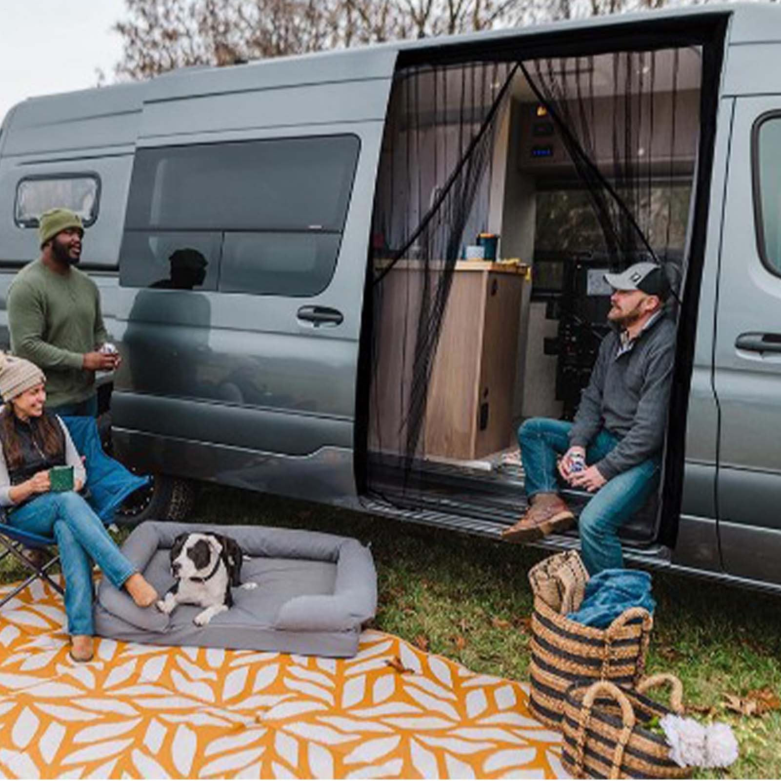 Zanzariera Magnetica Per Porta Camper Rete Antimosche Anti-UV Confortevole | Schermo Protettivo Privacy per Porta per Campeggio, Avventura, Viaggi, Lunghi Tragitti, Soste, Vacanze, Riposo, SUV