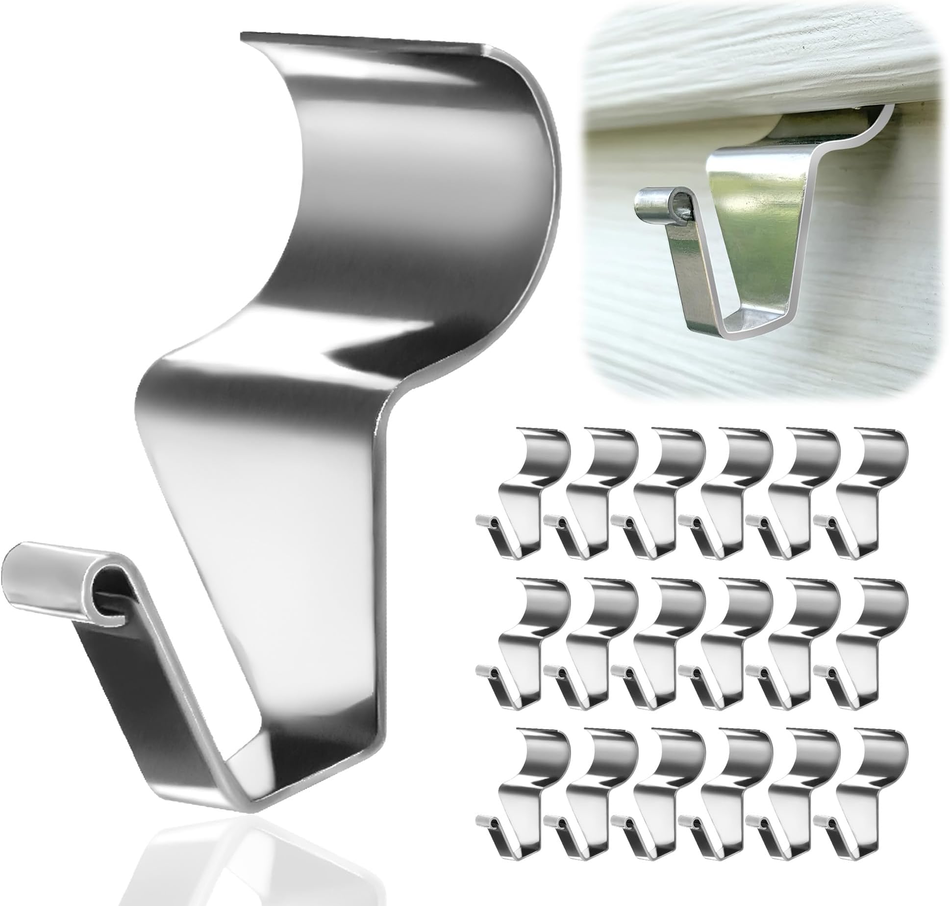Zhitaoxun Vinyl Siding Hooks,NoHole Needed Vinyl Siding Hanger,Stainless Steel