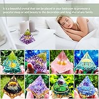 Vista 6 de Pirámide de cristal de orgón, torre de energía curativa de chakras, pirámide de cristales curativos para energía positiva, joyería de piedra