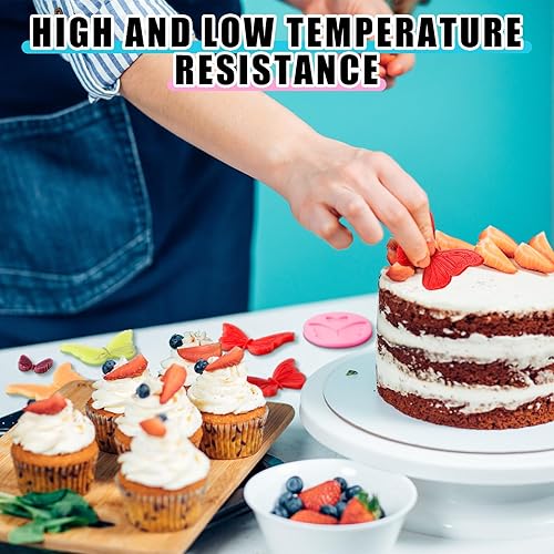 Miniatura 5 de Patelai 5 moldes de silicona con diseño de mariposa para fondant, para cupcakes, resina de caramelo de chocolate, moldes epoxi para decoración de