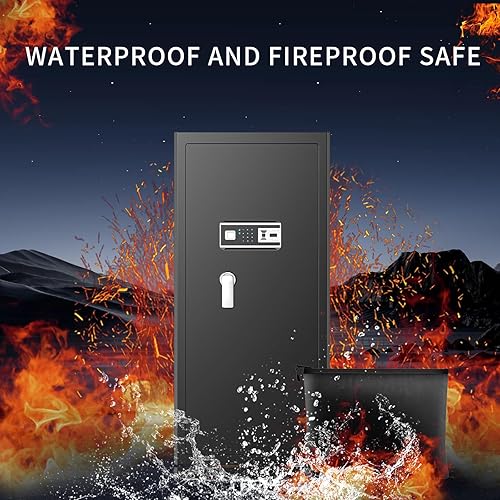 Miniatura 2 de MLJ Caja de seguridad inteligente extra grande con Wifi de 17.5 pies cúbicos, caja de seguridad digital resistente con cajón integrado y estantes