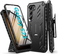 FNTCASE for Samsung Galaxy S23 Case, Belt Clip, Built-in Screen Protector | Rugged Kickstand, 20FT Military-Grade Drop Protection, Full Body Heavy Duty Shockproof Holster, Hard Protective Cover