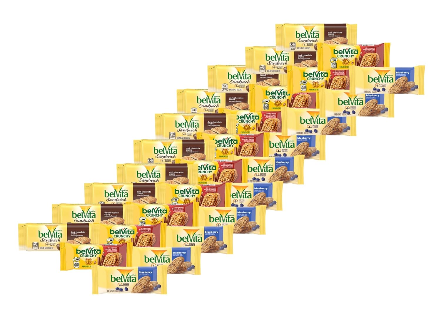 BelVita Breakfast Biscuits, Variety Pack. 10 Chocolate belVita Snack Packs, 10
