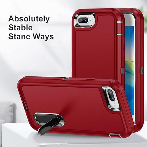 Miniatura 3 de IDweel Funda para iPhone 8 Plus, funda para iPhone 7 Plus6S Plus6 Plus con soporte integrado, protección de alta resistencia a prueba de golpes,