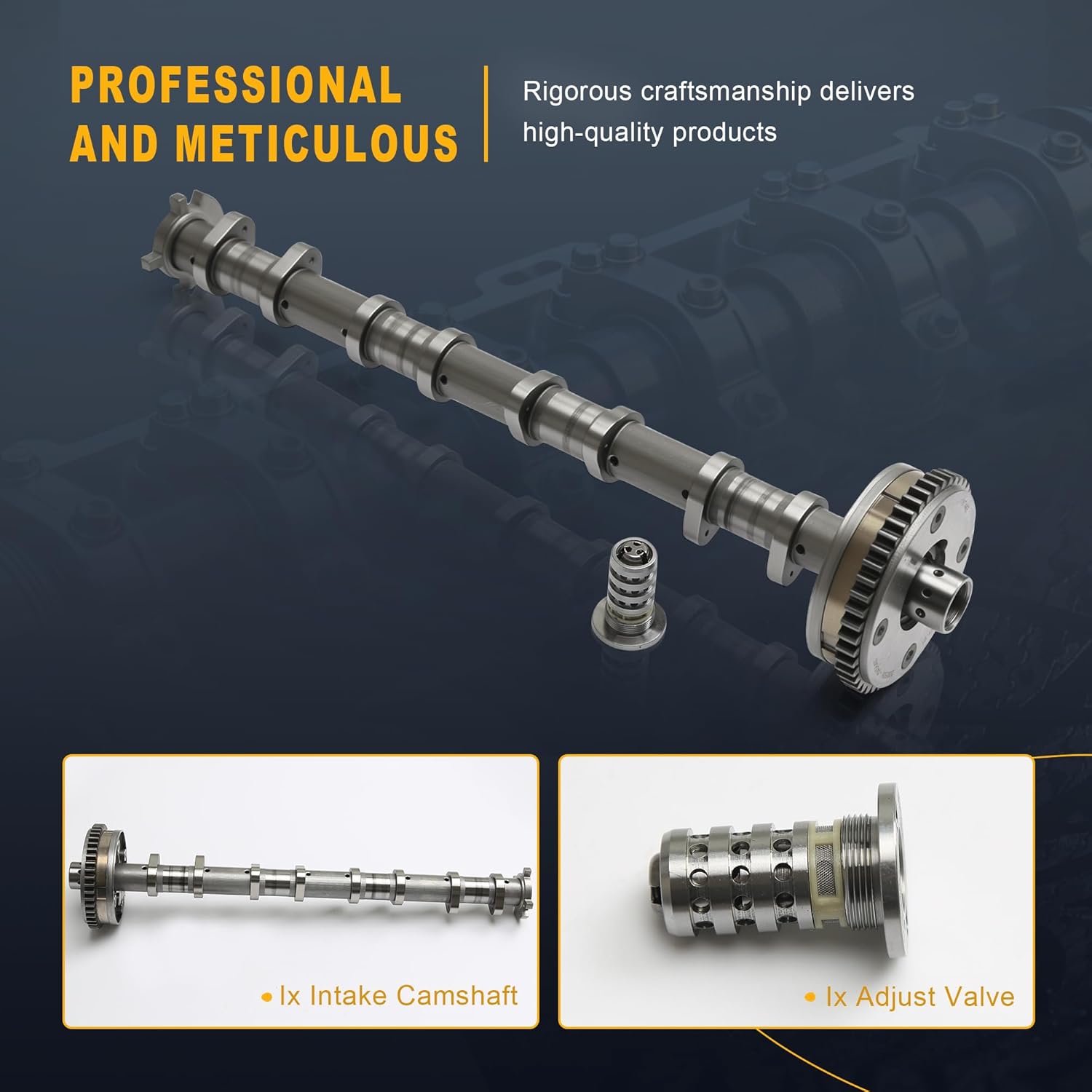 06J109021AD Intake Camshaft Timing Gear Assembly with Control Valve 06J109257L Compatible with VW Golf Jetta Tiguan Audi A1 A3 A4 A5 A6 A7 A8 Q2 Q3 Q5 Q7 Q8 TT Seat Skoda Porsche 1.8T 2.0T