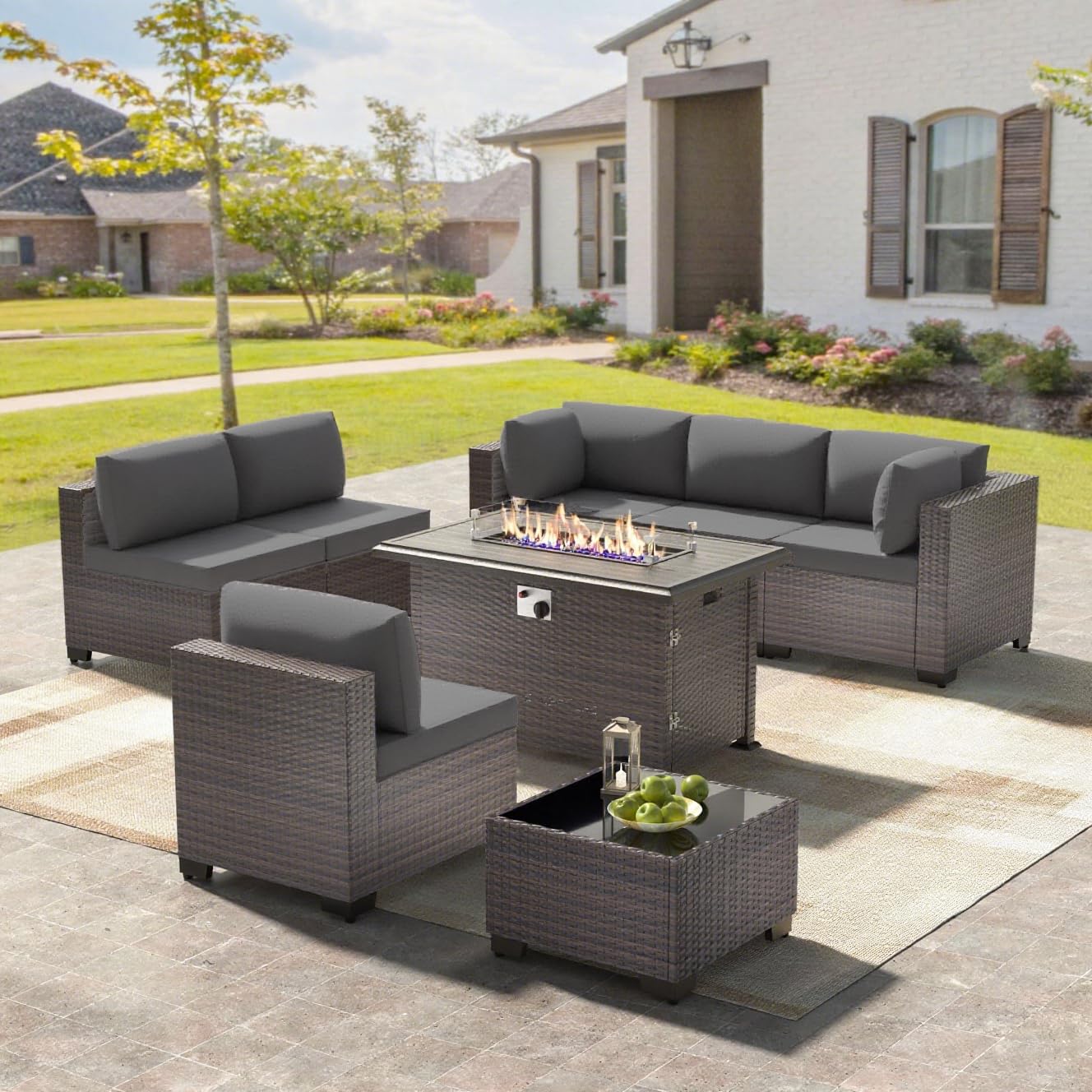 Amazon.com: Halmuz 8 Pieces Outdoor Patio Furniture Sets w/55000