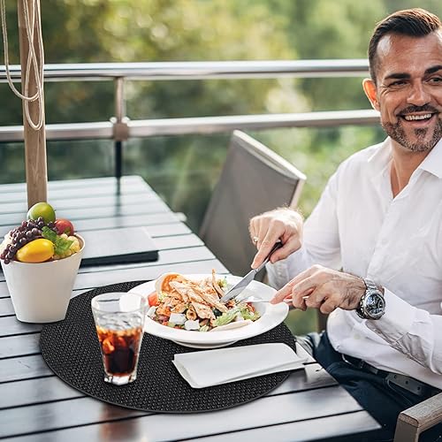 Miniatura 2 de Juego de 4 manteles individuales con posavasos, resistentes a las manchas de calor, resistentes a los arañazos, antideslizantes, impermeables, a