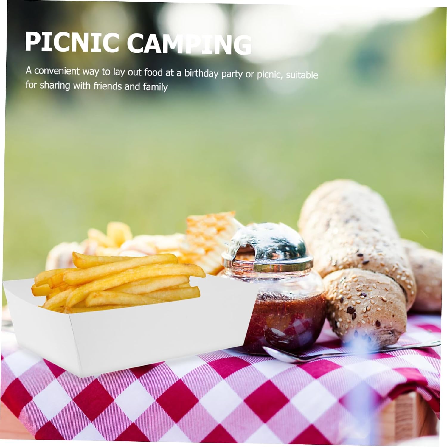 100Pcs Disposable Kraft Paper Snack Boat Containers for Takeout Greaseproof Food Trays for Fried Foods Picnic and Parties