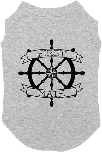 Tcombo First Mate - Camisa para perro (gris claro, talla XL)
