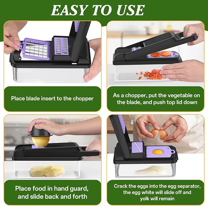 HomeHacks Cortadora de Vegetales Multifuncional 12 en 1 miniatura 7