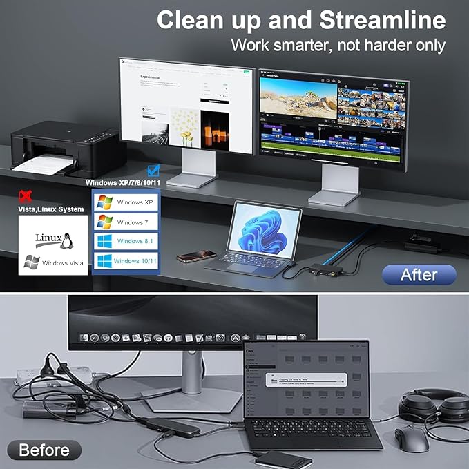Docking Station MS Surface Pro Triple Display 4K HDMI 11 en 1 miniatura 7