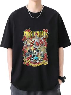 [DYLOSAZX] Guns N' Roses ロックバンド アメリカ 流行 欧米風 Tシャツ メンズ レディース Tシャツ 夏服 スポーツ トップス プリント 半袖 無地 ゆったり ファッシ ョン 大きいサイズ 肌着 人気服
