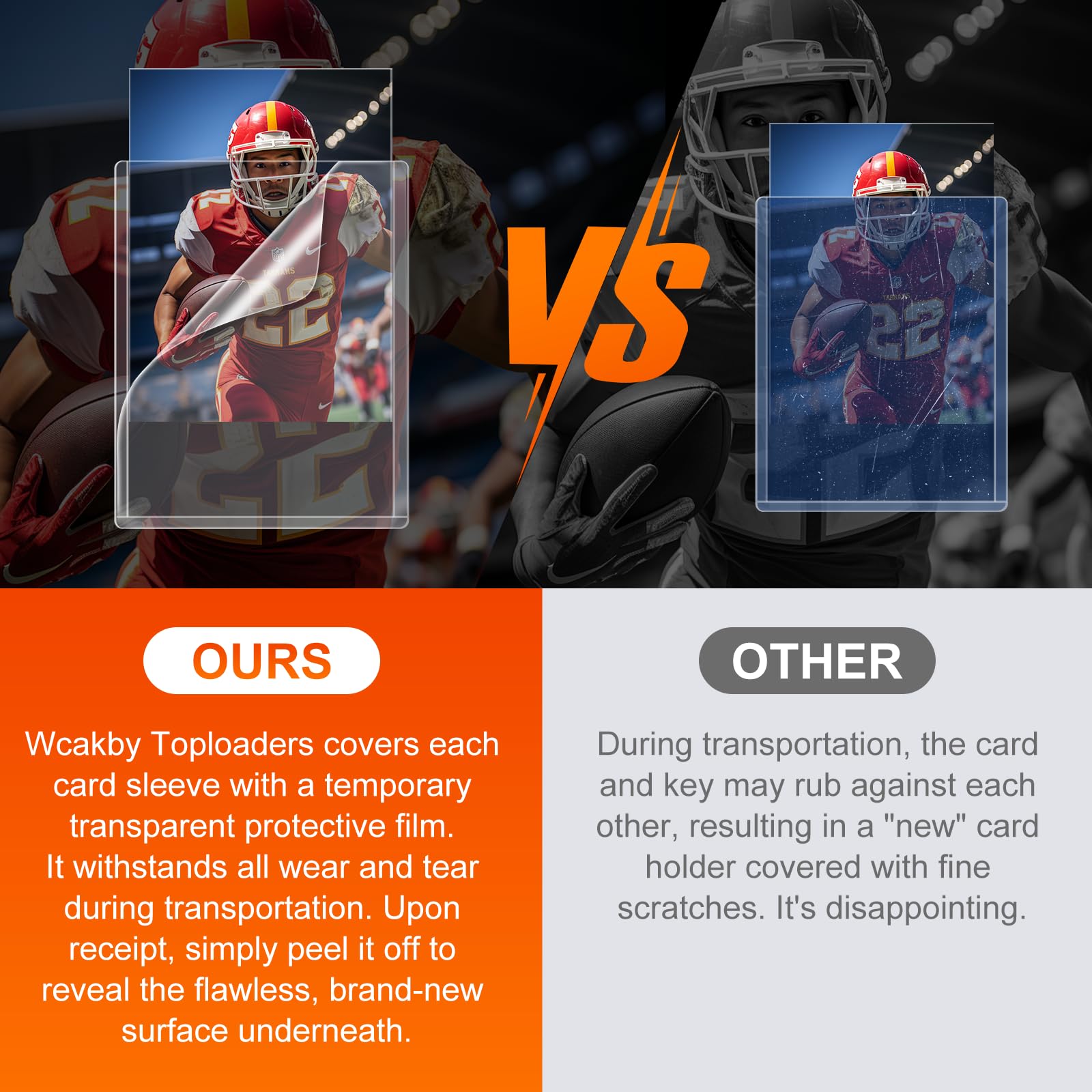 toploader 200 Stück Karten Hüllen, 3"X4" Hartkartenhüllen, Sammelkartenhüllen passend für MTG, Sammelkarten, Sportkarten (100 Hartkartenhüllen &100 Transparente Kartenhüllen) - 4