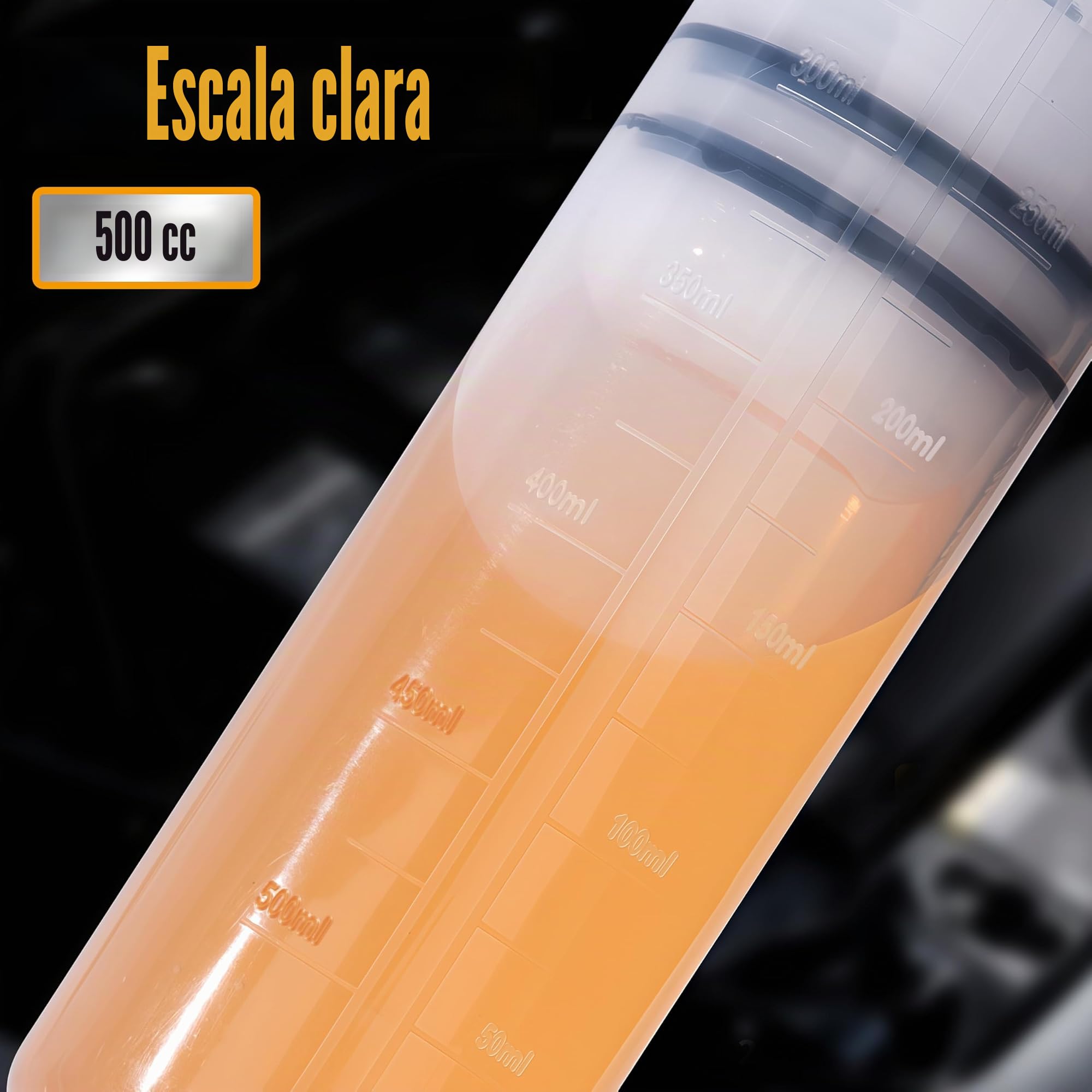 Bomba Extractora de Líquido Jeringa Extractor de Líquido de Frenos 500ml Jeringa de Succió para Líquido de Frenos Refrigerante