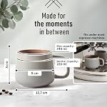 Ava Nord Céramique tasses de café en grès tasses à café sans plomb, non toxique & Lave-vaisselle Coffre-fort. Design nordique pour Cappuccino, Tea, Latte, Cacao (Frêne Sage, 12 oz / 340 (en ml)