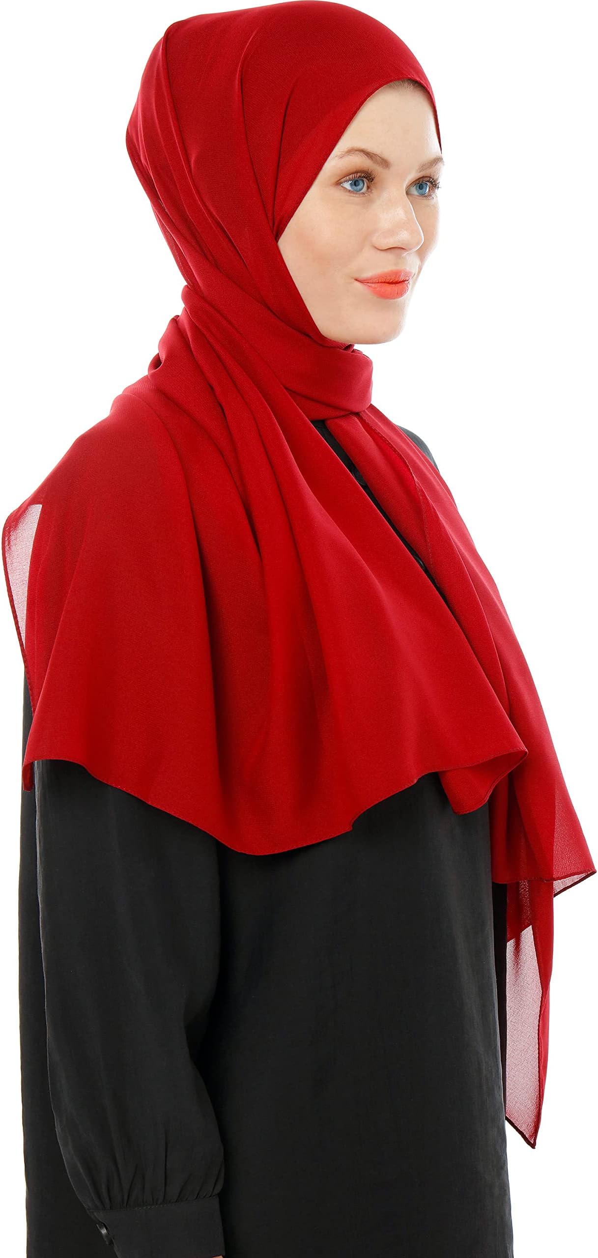 Chiffon Hijab Scarf for Women - Chiffon Hijab Head Scarf - Muslim Headscarf - Headwrap for women 180 cm x 70cm