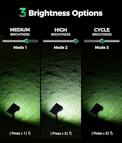 Miniatura 7 de Airmee Luces solares para exteriores para exteriores, 30 focos LED IP68 impermeables, 3 modos, luces solares de paisaje de 40000 horas de vida útil,
