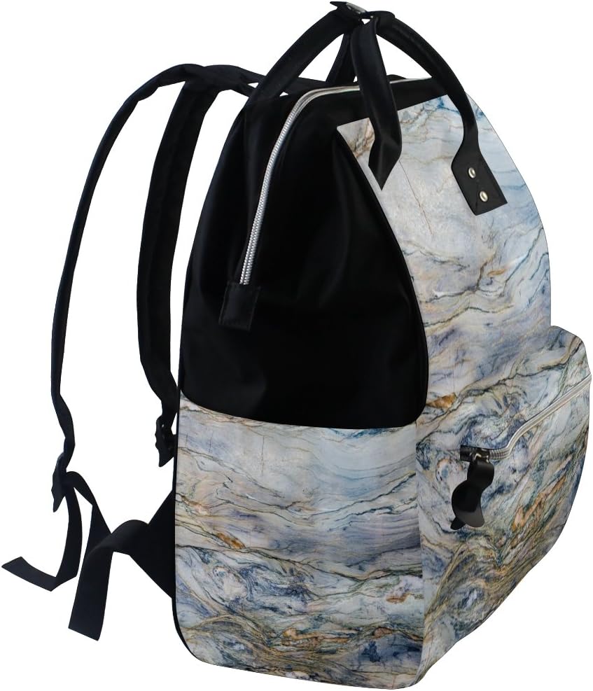 ALAZA Abstract Marbling Pattern Fashion Diaper Bags Mummy Backpack Multi Functions Large Capacity Nappy Bag Nursing Bag for Baby Care for Traveling