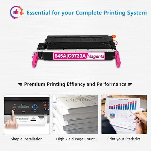 Miniatura 6 de Cartucho de tóner magenta 645A (paquete de 1) Reemplazo para HP 645A Magenta Toner compatible con impresora Color Laser 5550 5550n 5550dn 5550dtn