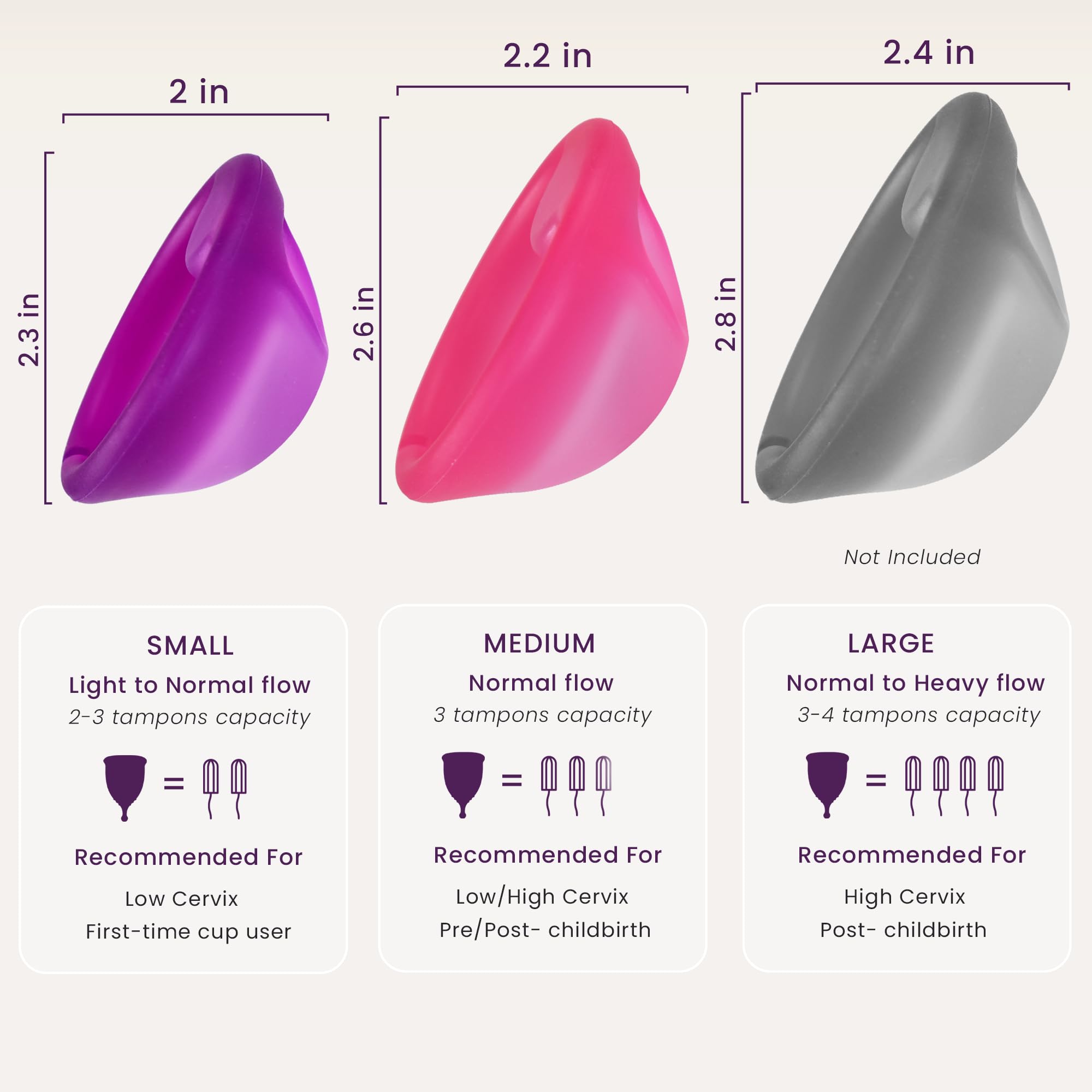 Ecoblossom Reusable Menstrual Disc - Menstrual Cup - Soft Period Disc for Women Designed with Tab, Medical-Grade Silicone Period Cup
