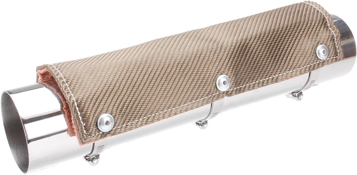 Design Engineering Titanium Pipe Shield 6" x 1' Exhaust Heat Shield – High-Temperature Resistant Exhaust Wrap Protection for Pipes and Tubes, Lightweight and Durable Heat Shielding