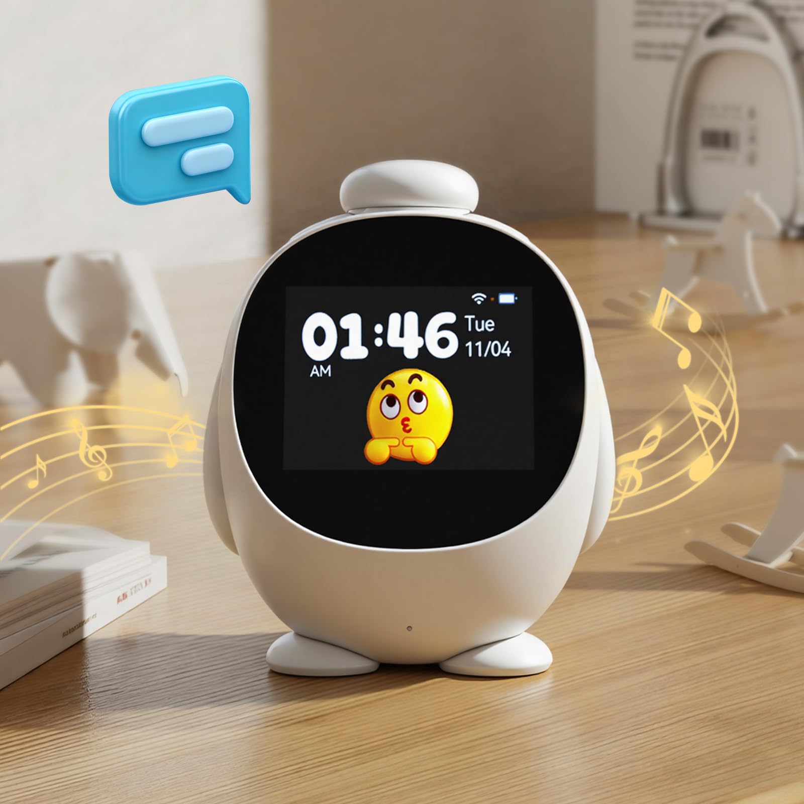 MRSCOZ Smart Alarm Clock for Kids with AI Voice & Time Management, Sleep Trainer with 12 White Noise Sounds - Image 2