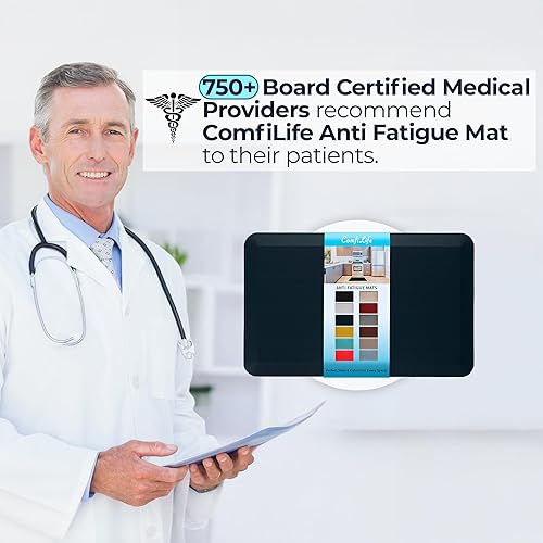 Miniatura 15 de ComfiLife - Alfombrilla antifatiga de 3/4 pulgadas de grosor para cocina o escritorio de pie, hogar u oficina, duradera, resistente a las manchas y
