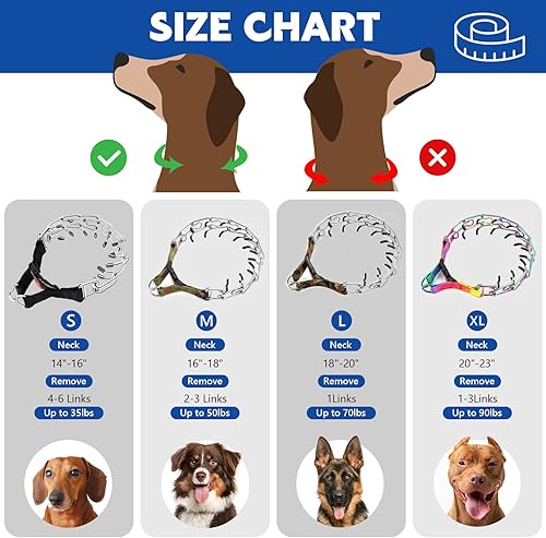 Miniatura 6 de Collar de entrenamiento ajustable para perros pequeños, medianos y grandes, negro (cuello de 18 a 20 pulgadas, peso alrededor de 70 libras))