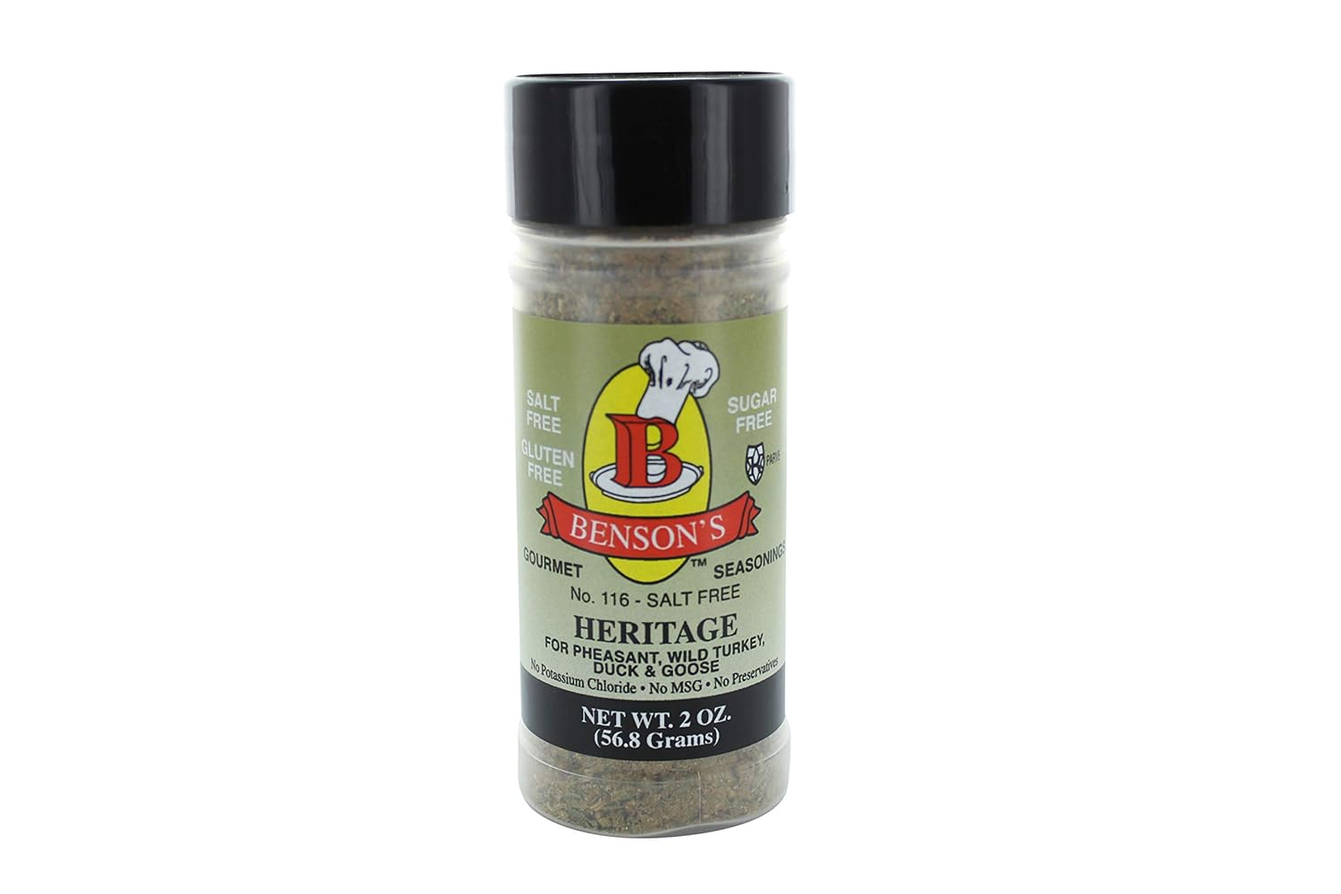 Bensons - Sportsmen's Collection Salt Free Seasoning Set = Wild Game Seasonings + Wild Game Cookbook - Ponderosa Big & Small Game, Heritage Game Bird, Water Fowl, Stuffings, Bravado Chili Seasoning