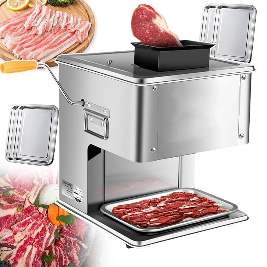 肉カッタースライサーマシン 電動ステンレススチール肉