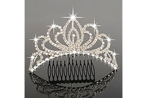 Mini 4.4" Silver Crystal Tiara Crown Headband