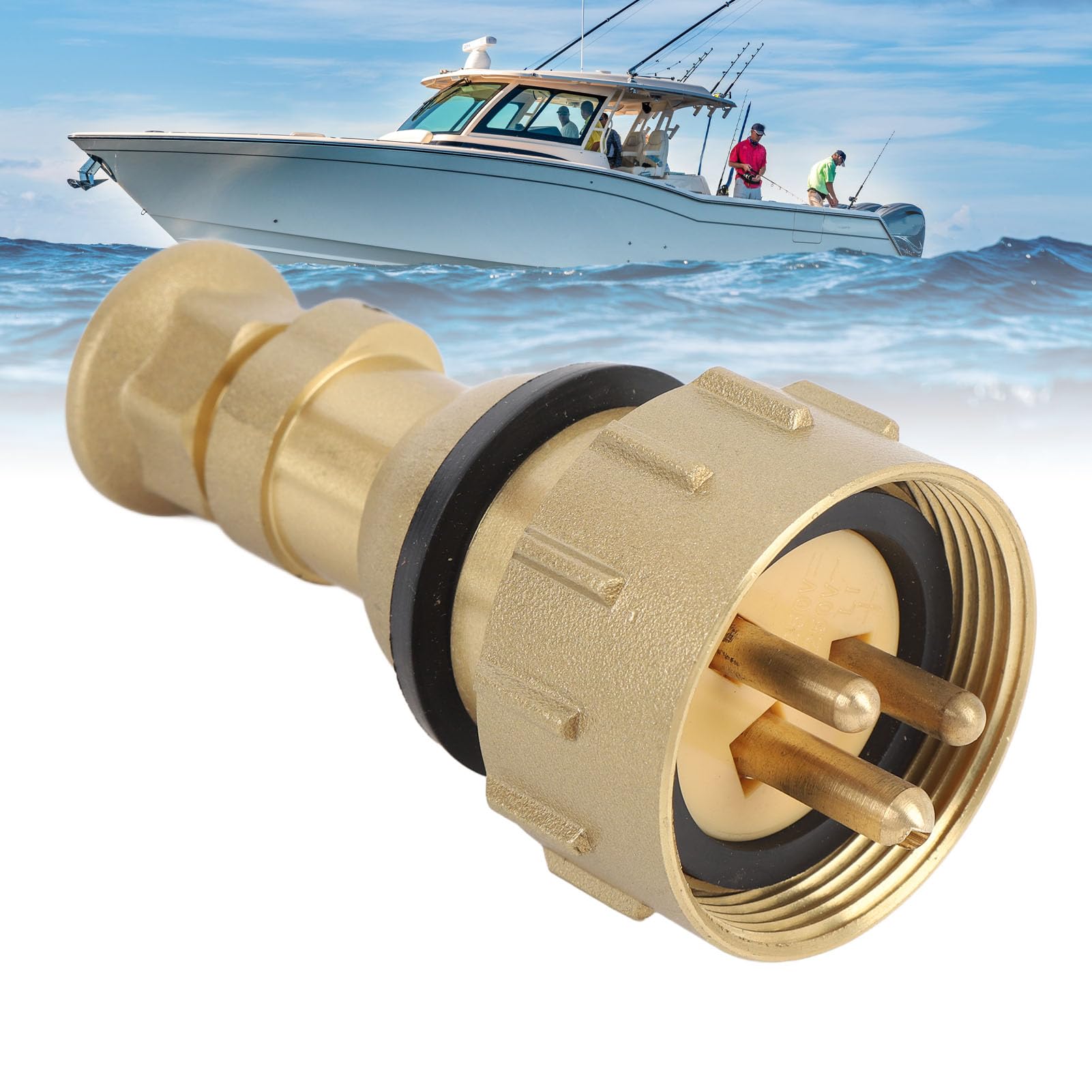Marine Messing Plug 3 Pins 10A IP56 Schutz Robuster Stabiler Verbindungsabdichtungsboote