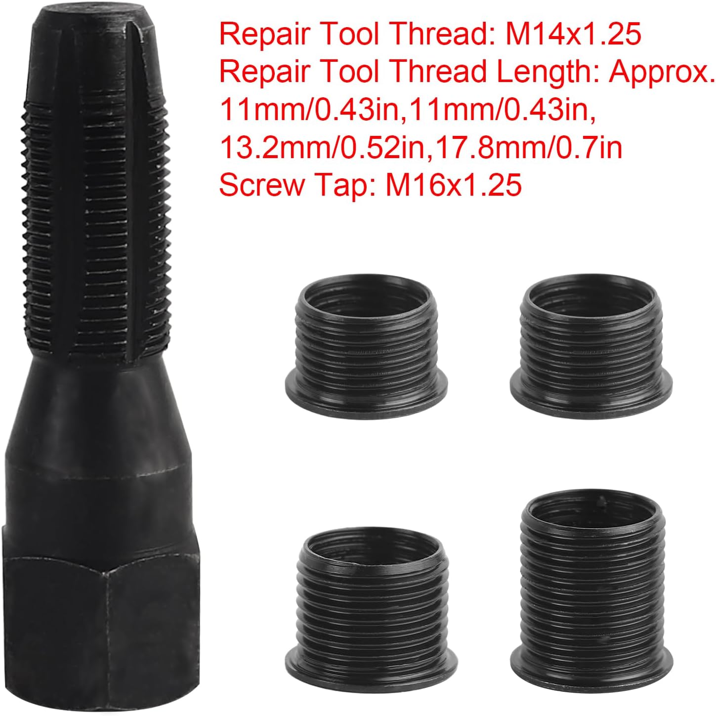 FLYPIG 14mm Spark Plug Thread Repair Kit, Cylinder Head Rethreaded Kit