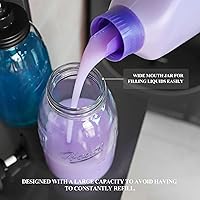 Vista 3 de Besuerte - Dispensador de detergente para ropa de vidrio, juego de 2 recipientes de detergente para ropa, recargable y reutilizable, dispensador