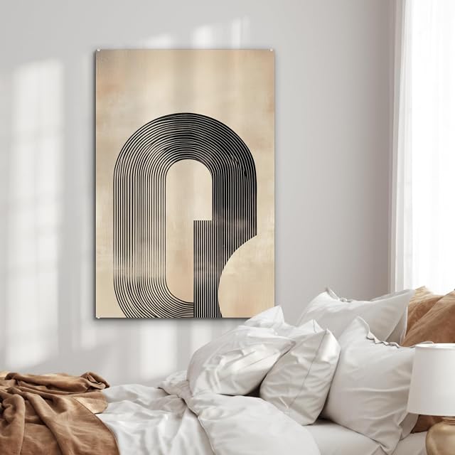 Foto 5 de 7 de MuchoWow© Impresión en Cristal Decoración Moderna Cuadro Dormitorio - Negro