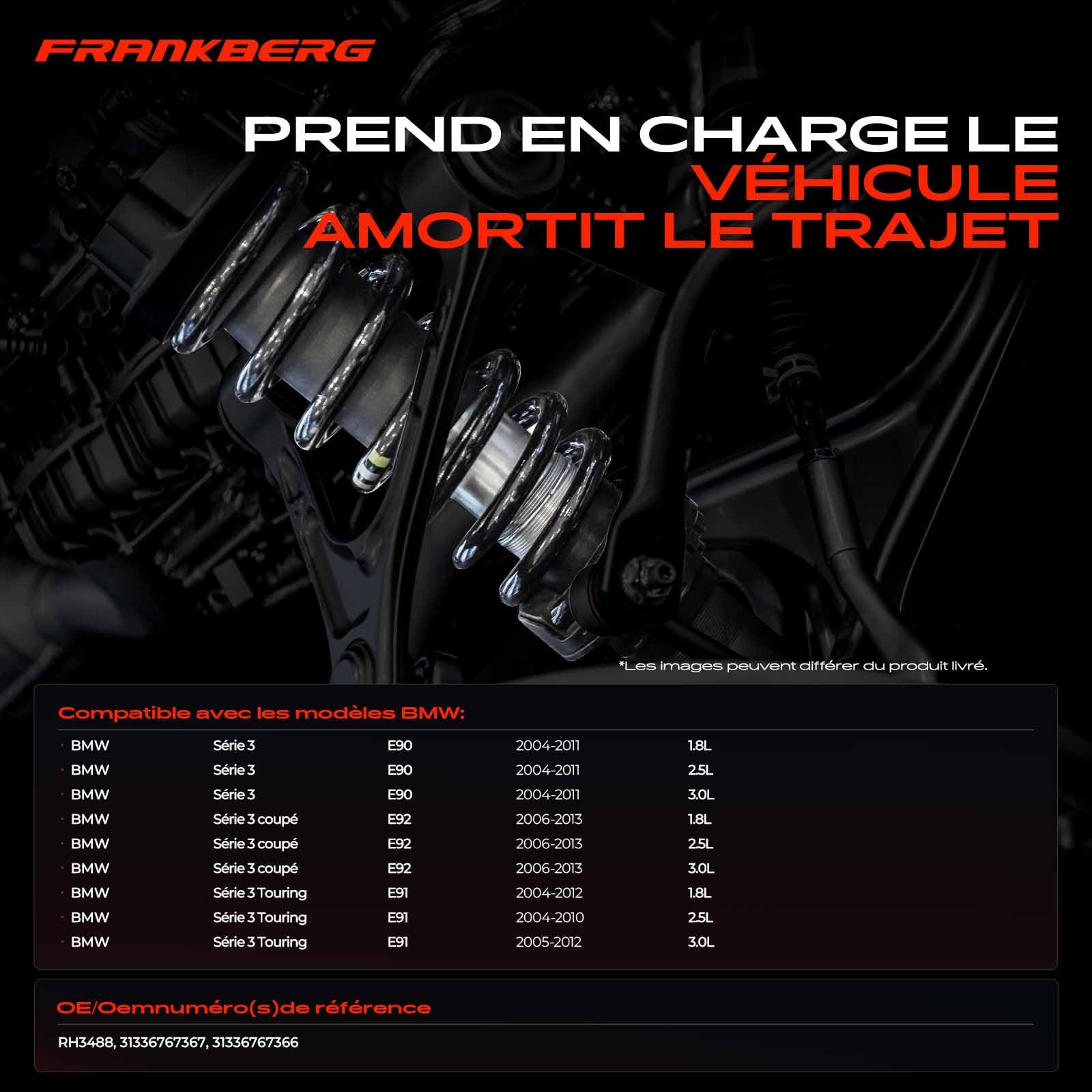 Frankberg 2 ressorts de suspension pour essieu avant 31336767367