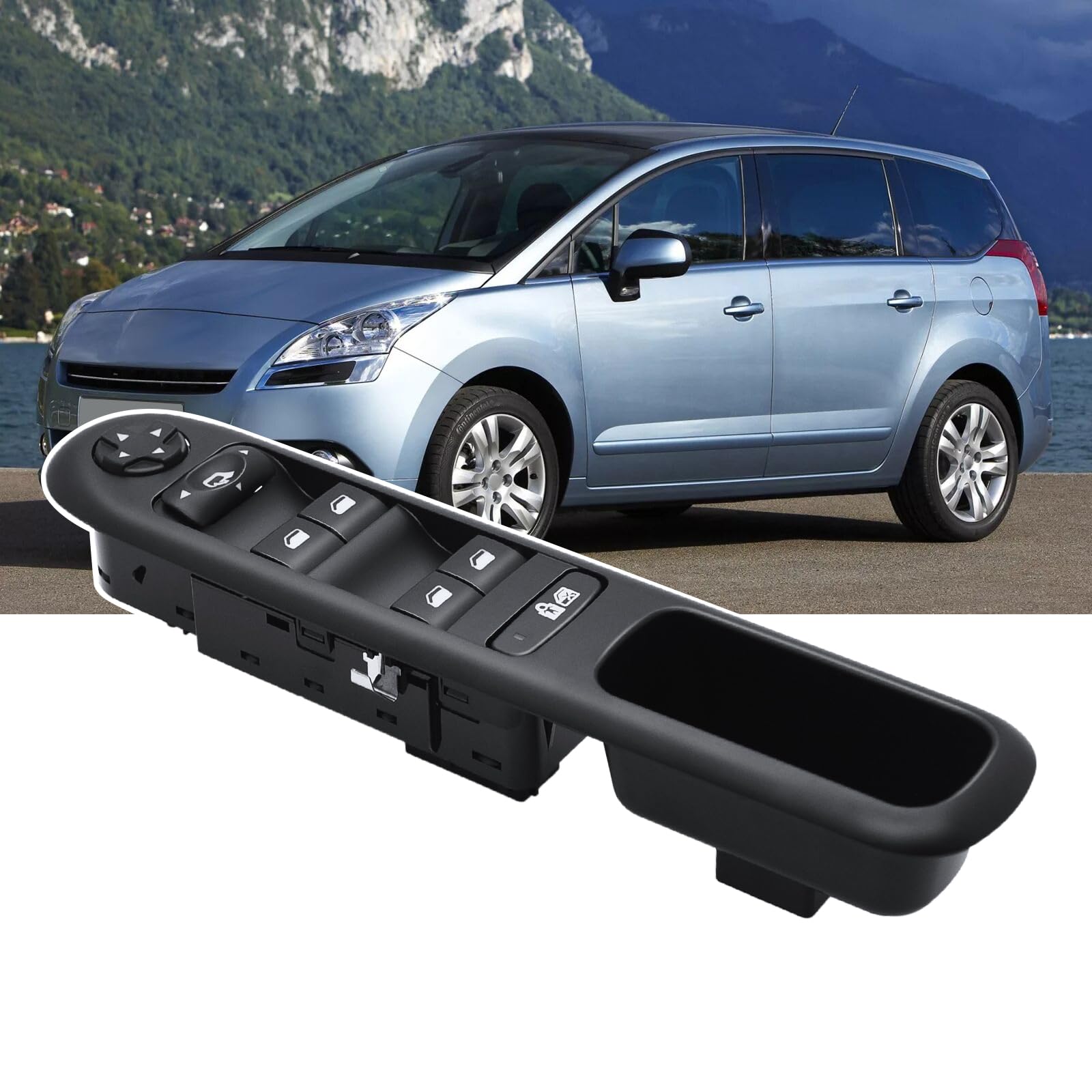 KAOLALI Interruttore di Comando Elettrico Compatibile, Pulsanti Alzavetri Pulsantiera 96650621ZD Compatibile con Peugeot 3008 5008 Wagon 2009-2016