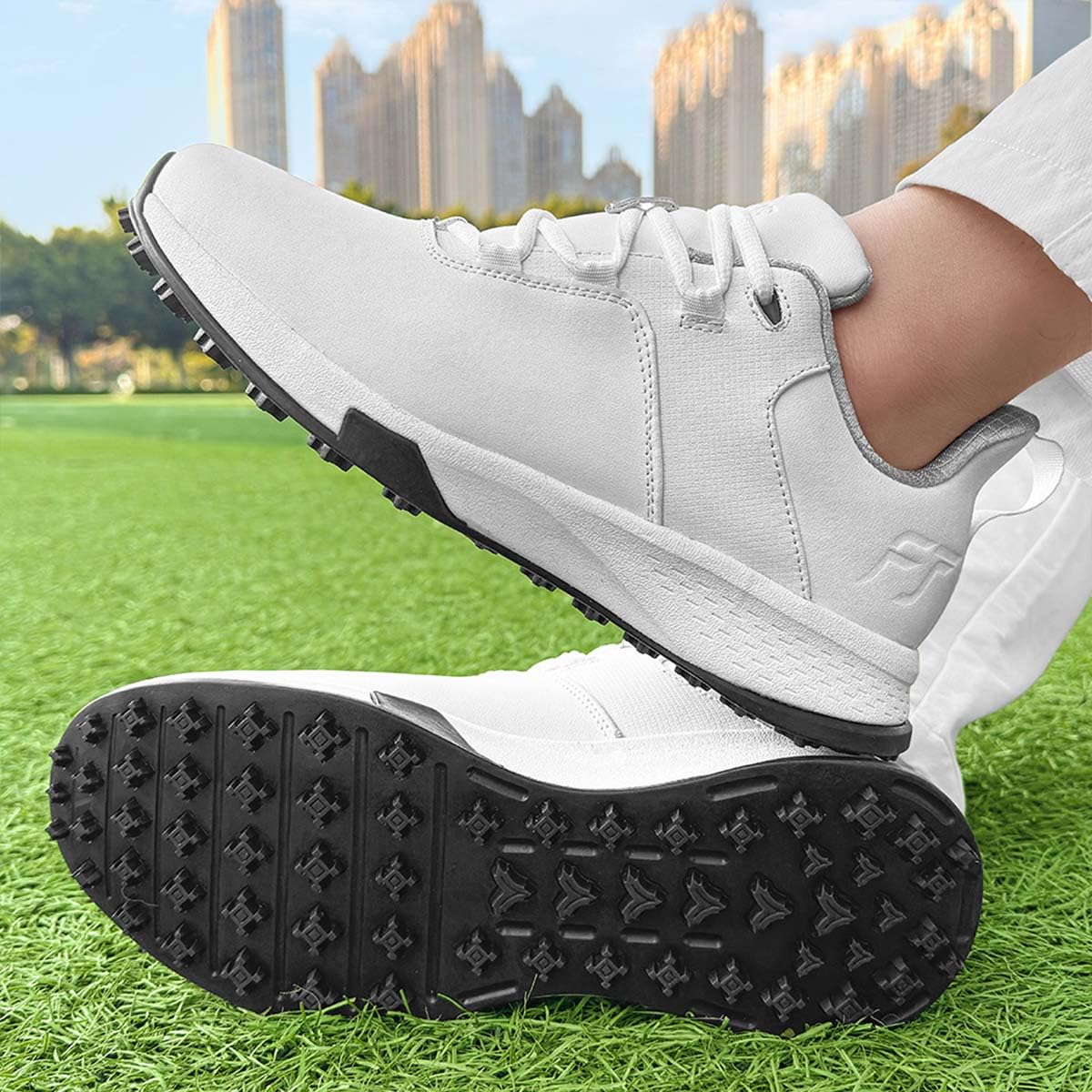 Zapatos De Golf De Cuero para Hombre Sin Clavos Clásicas