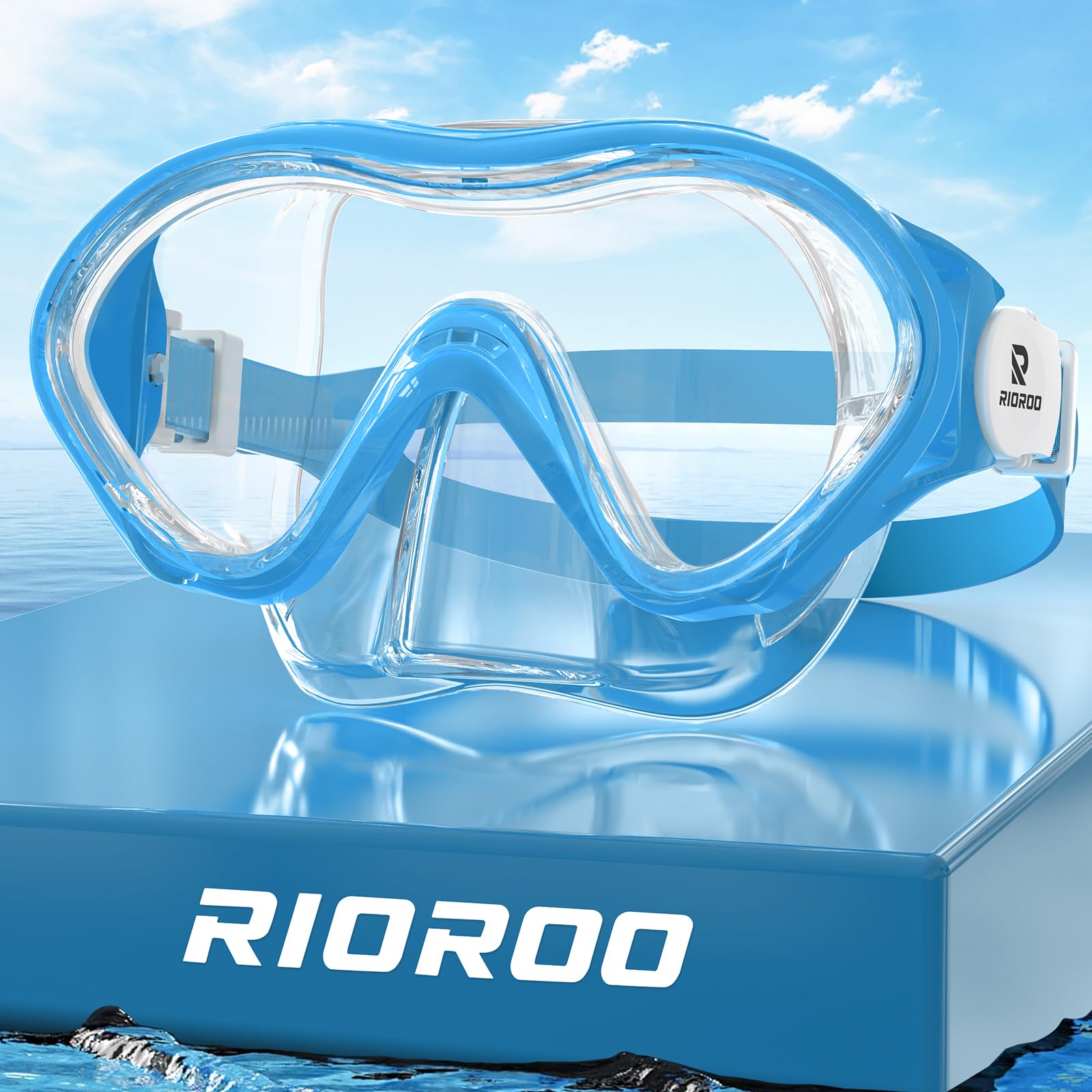 RIOROO Taucherbrille Kinder,Schnorchelset Kinder für Jungen Mädchen,schwimmbrille kinder mit Nasenabdeckung Anti Nebel Anti-Leck Tauchmaske 180°Panorama HD Schwimmmaske für Kinder 4-14 Jahre