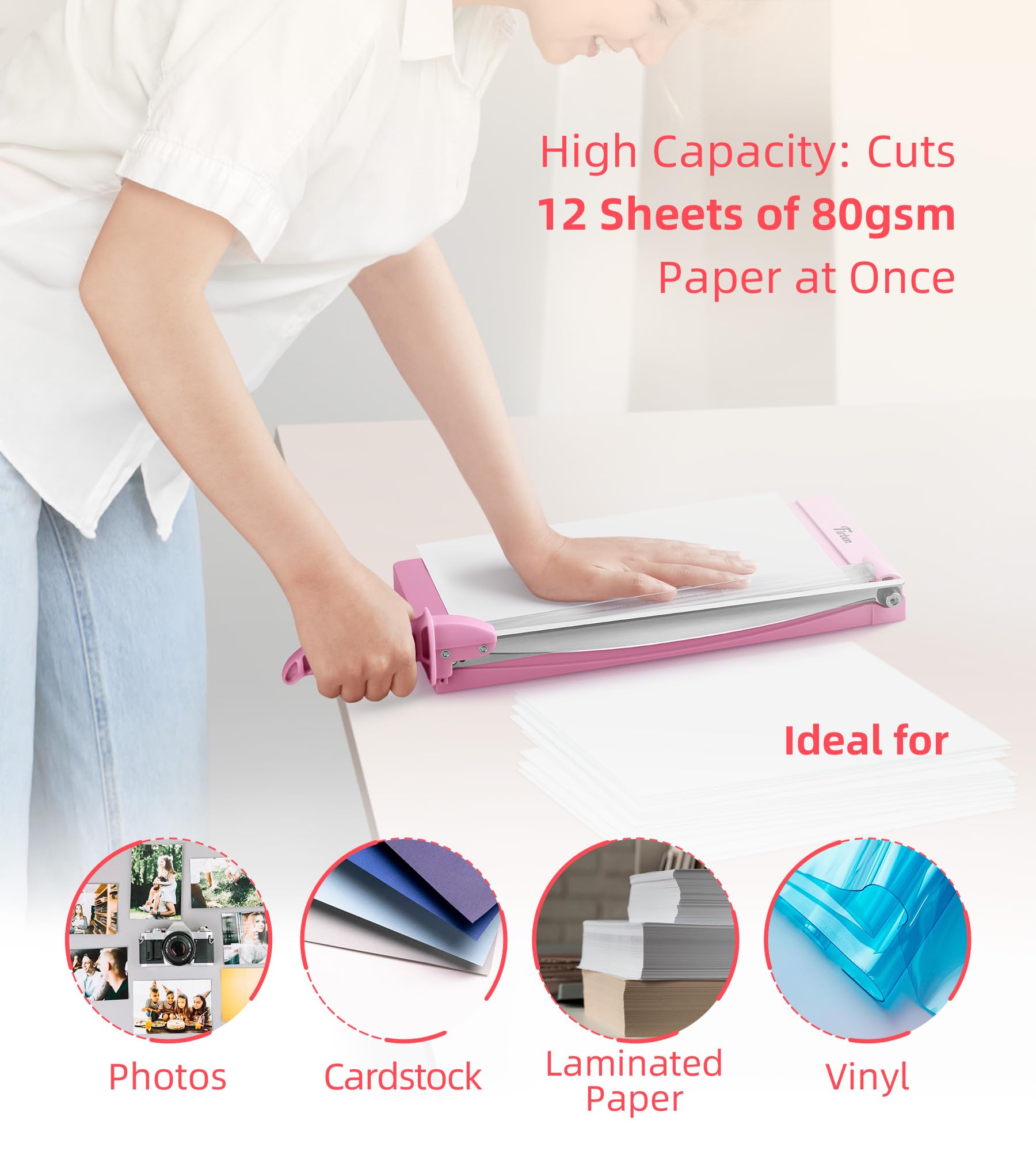 Firbon 12" Paper Cutter - Precision Trimmer -4 Firbon 12" Paper Cutter - Precision Trimmer -4