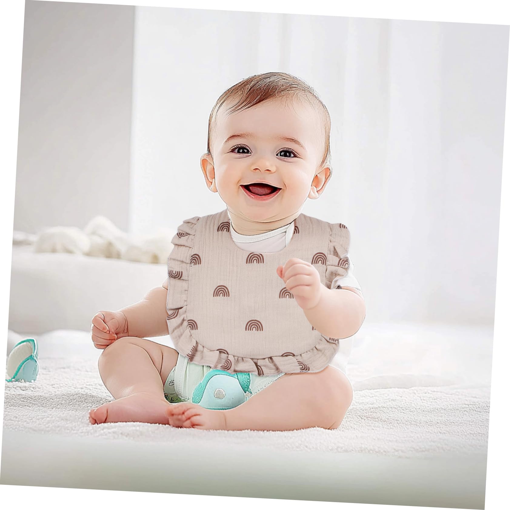 VALICLUD 12stücke Pack Babylätzchen Aus Unisex Für Kleinkinder Zum Essen Und Sabbern Babyspucktücher Mit Druckknopfverschluss Waschbar Und Saugfähig Für Neugeborene