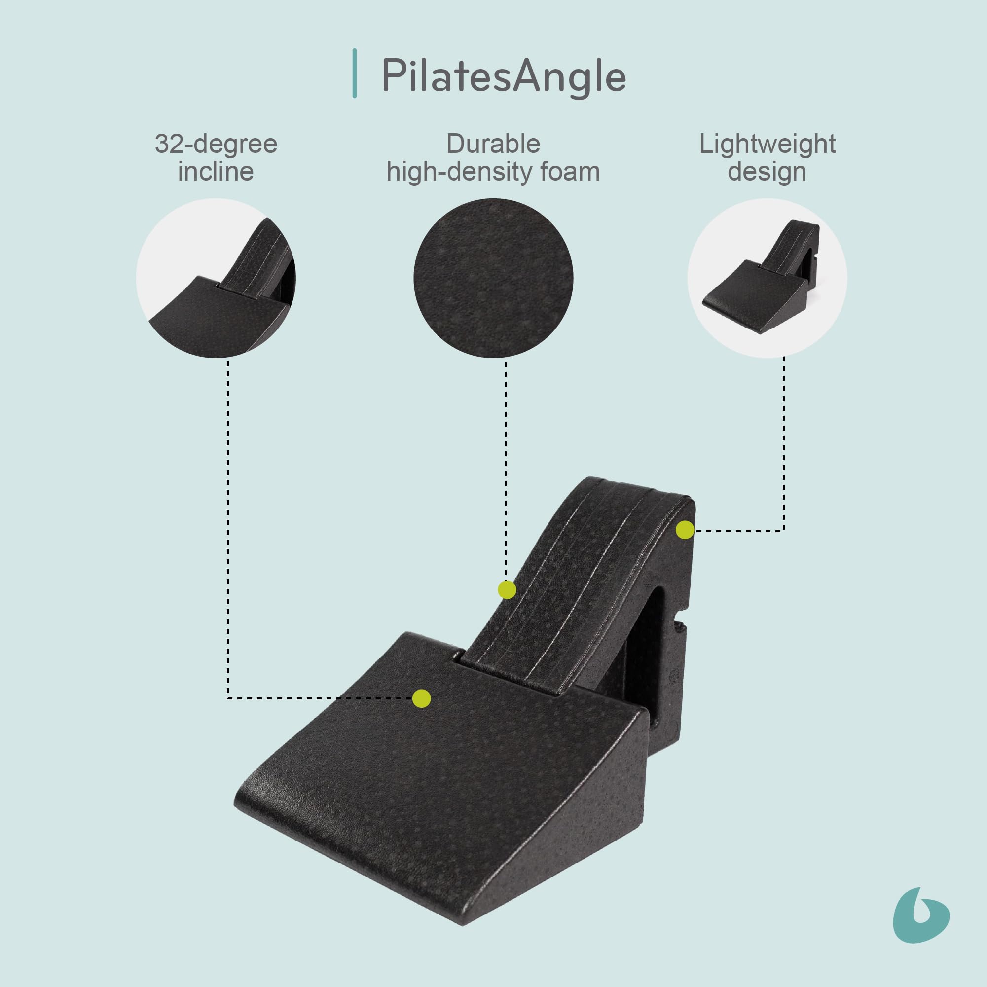 Balanced Body PilatesAngle & Accessories - Reformer Workout Wedge, Resistance Band and Neck Support for Home Gym & Studio