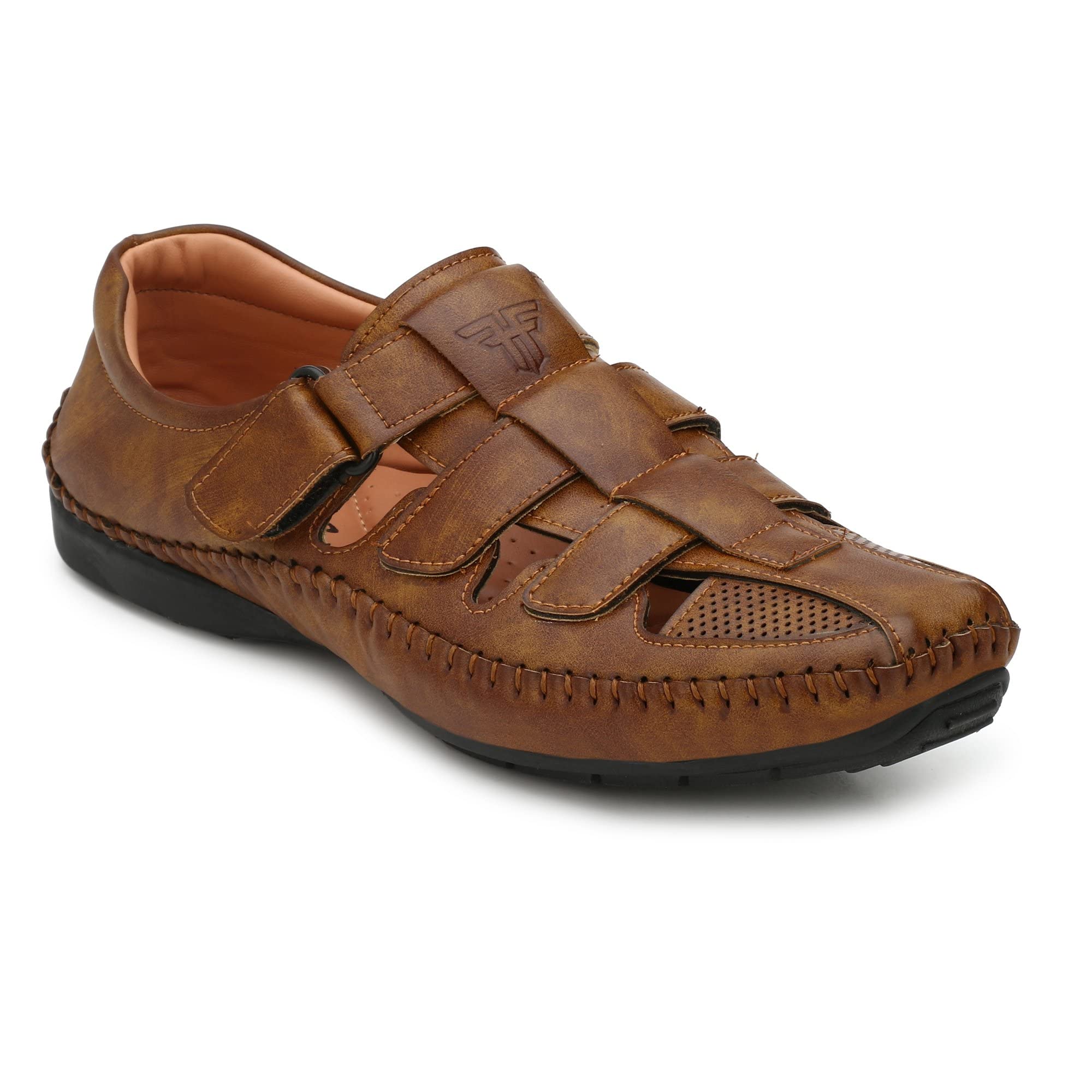 FASHION VICTIM Mens 2221 Tan Synthetic leather Sandal - 10 UK (B09M4BWZQY) Amazon Price History, Amazon Price Tracker