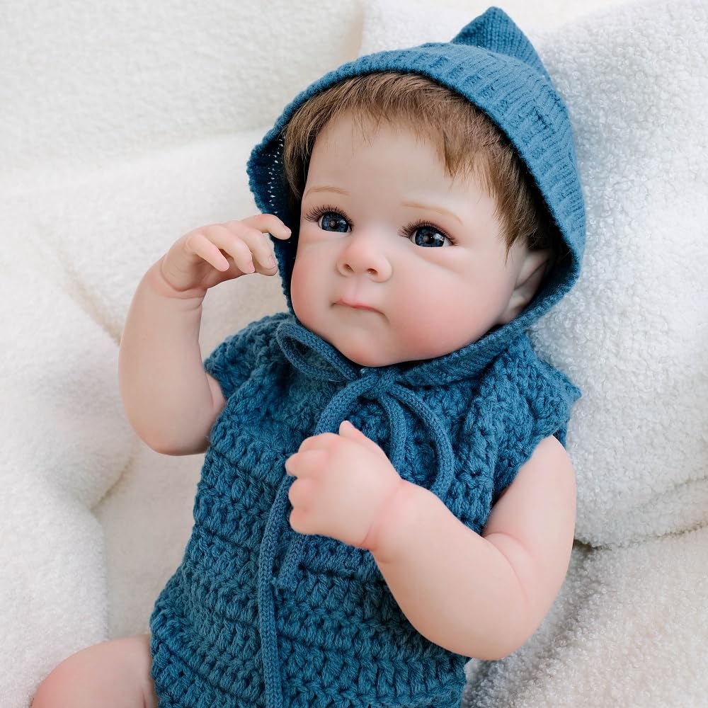 Bambole Reborn 48cm Vere Silicone Bambola Femmina realistic Toddler | 19pollici Originali Maschio Che sembrano bambolotti