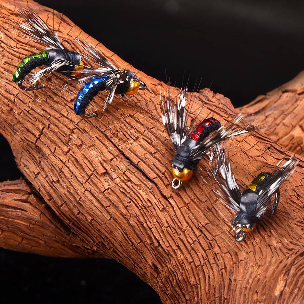 Leurres pour truite lot de 10 - Imitation insectes appâts bioniques eau douce