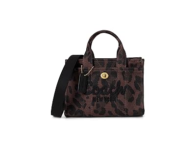 COACH Cargo Tote Bag 20 With Leopard Print Tote Handbags Dark Leopard, Canvas