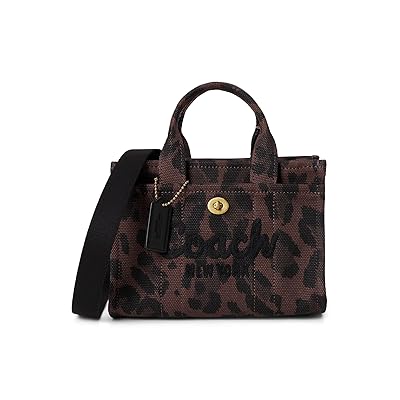COACH Cargo Tote Bag 20 With Leopard Print Tote Handbags Dark Leopard, Canvas
