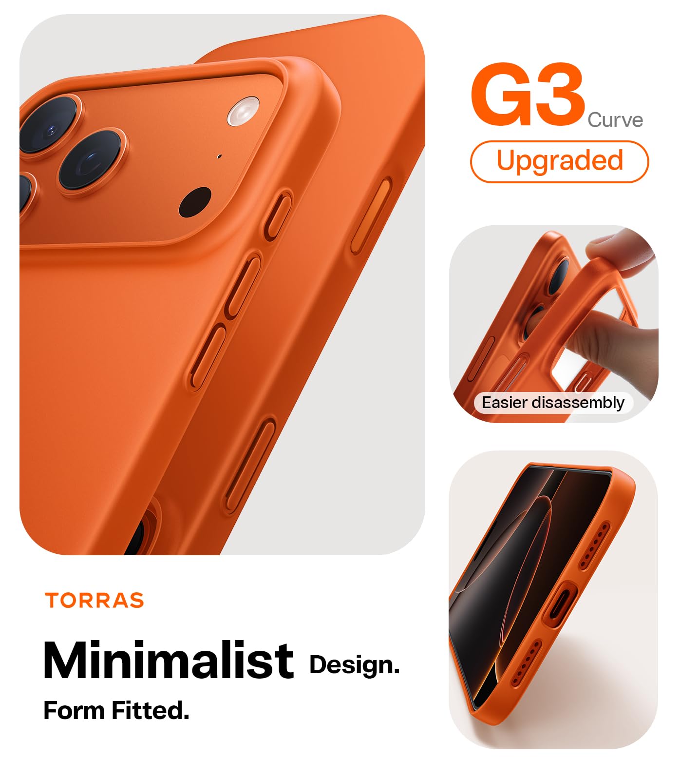 Amazon.com: TORRAS Slim Fit for iPhone 17 Pro Max Case, Ultra Thin