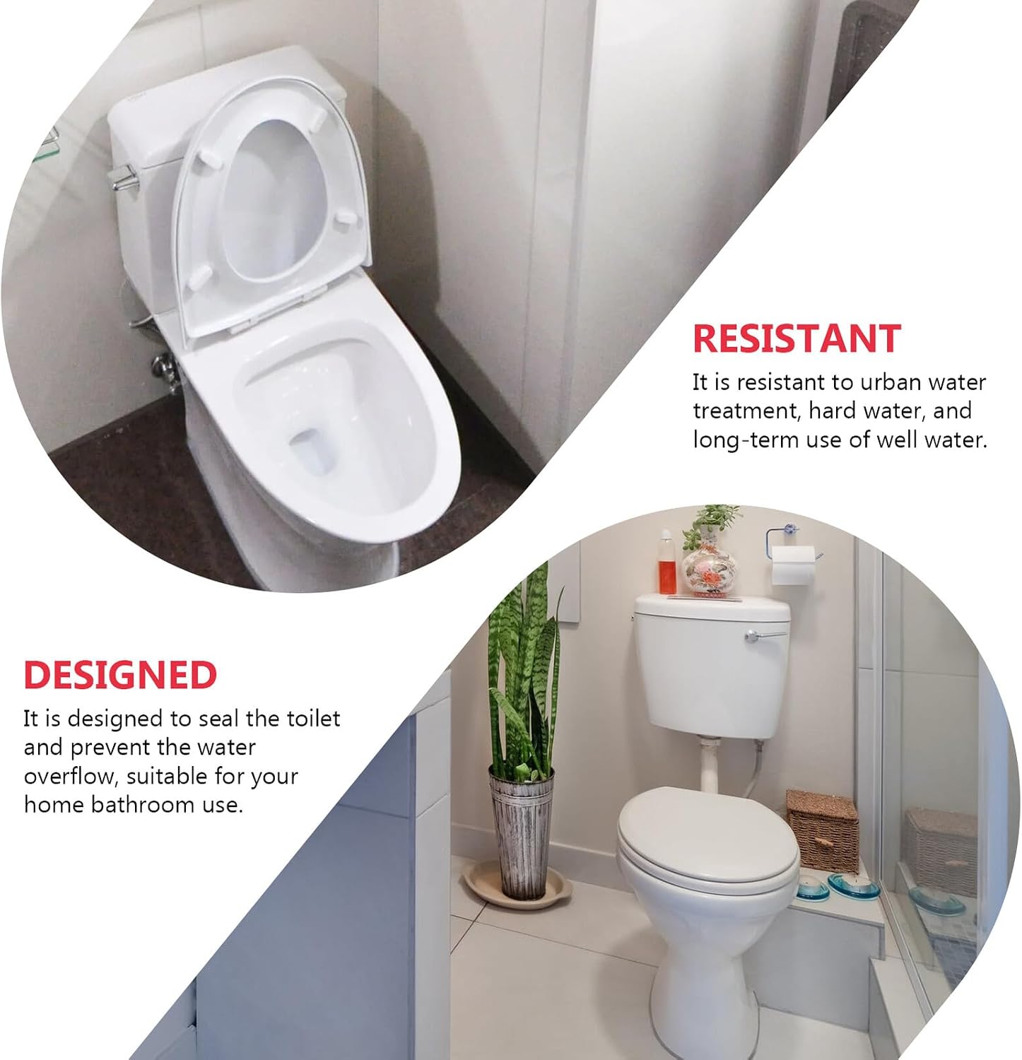 2pcs Toilet Flapper Valve Replacement Seal for Toilet Tank Rubber Flush Flap Cover Fit for Home and Commercial Easy Installation Leak Repair