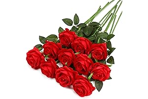 10 Pcs Small Red Roses: Exquisite Artificial Silk Flower